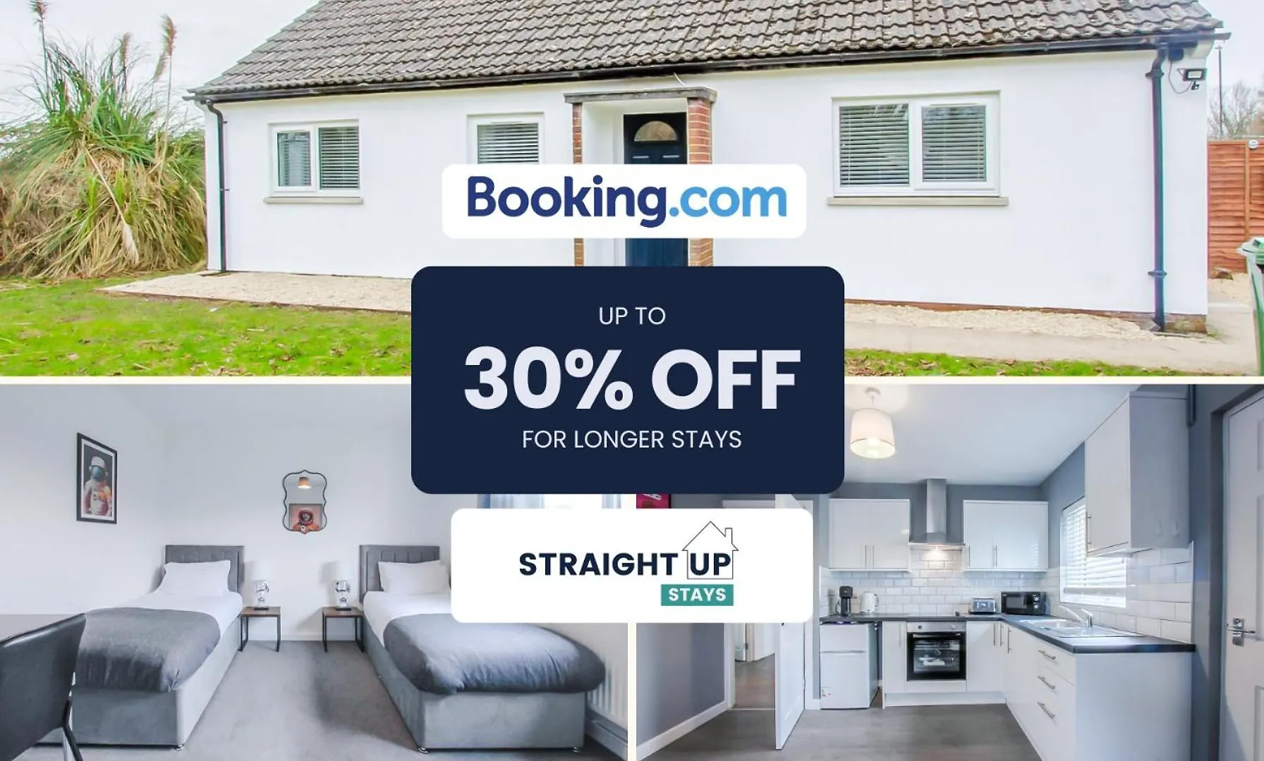 New 3-Bed Bungalow W On-Site Parking, Fast Wifi Down Hatherley